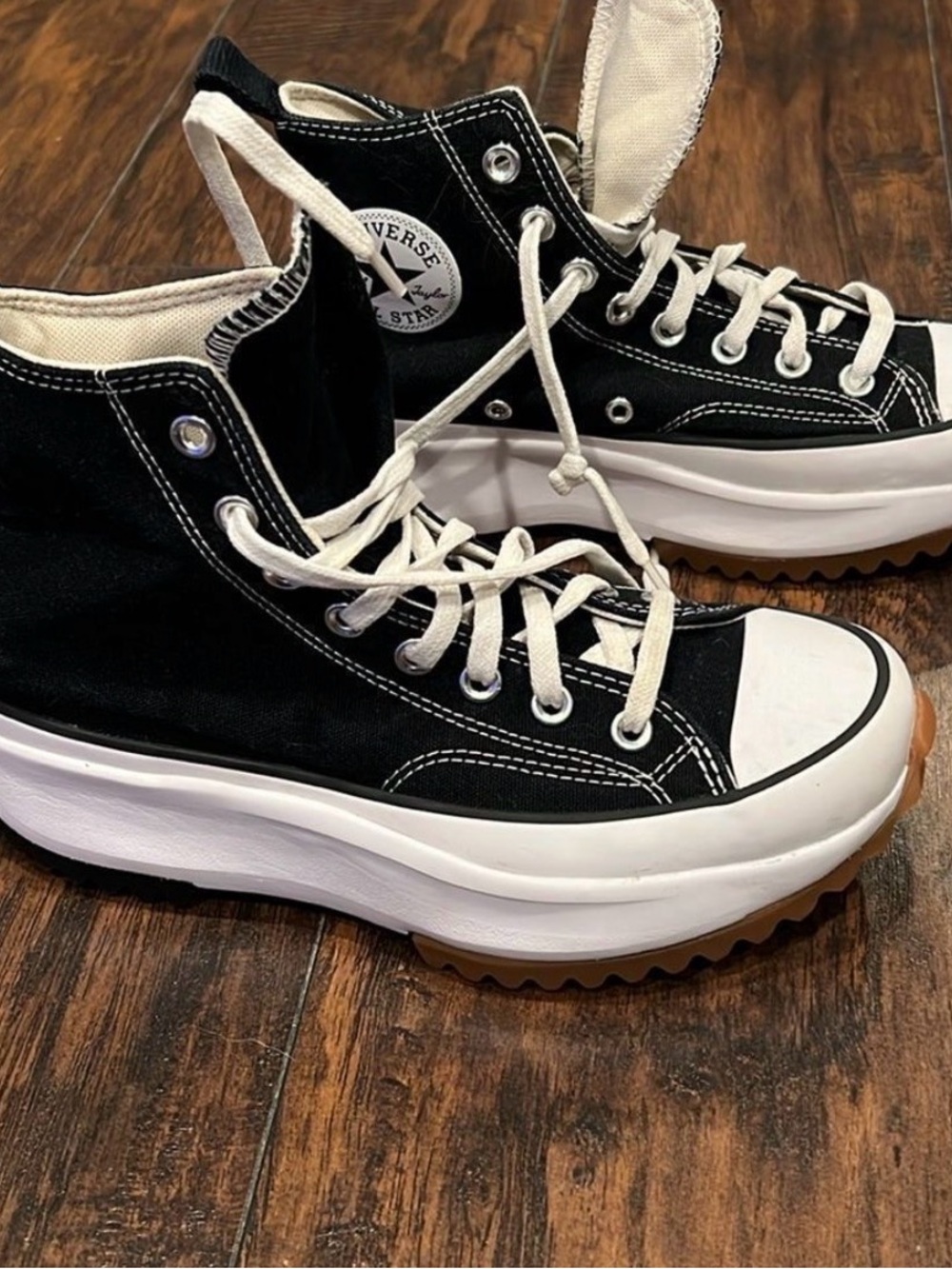 Converse Black & White Platform High-Top Sneakers